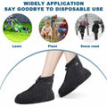 WFARH Waterproof Silicone Shoe Covers with Zipper Black Size X-Large by Deal US