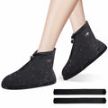 WFARH Waterproof Silicone Shoe Covers with Zipper Black Size X-Large by Deal US
