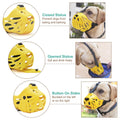 Petyouyou Dog Muzzle Basket Nylon Yellow XL Snout 10.75-12" Size XL by Deal US