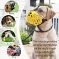 Petyouyou Dog Muzzle Basket Nylon Yellow XL Snout 10.75-12" Size XL by Deal US