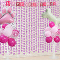 RANERVZ Pink Dog Paw Birthday Decorations Foil Curtain 3.3x6.6ft by Deal US