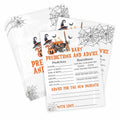 Tuyashua Halloween Baby Shower Prediction Advice Cards Set of 30 Orange Black by Deal US