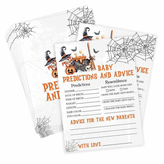 Tuyashua Halloween Baby Shower Prediction Advice Cards Set of 30 Orange Black by Deal US