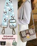DANHRO Wide Adjustable Purse Crossbody Shoulder Strap Blue Pandas Rainbow Size L by Deal US