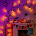 Slixune 6FT Halloween Willow Vine Twig Garland 45 LED Orange Lights by Deal US