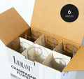 LAURANT Crystal Clear Plastic Champagne Flutes 6.25oz Set of 6 BPA Free USA by Deal US