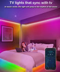 DTQJ 33FT IC-RGB LED Strip Lights Bluetooth Remote USB RGB Multi-Color by Deal US