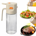 MDZF SWEET HOME Oil Sprayer 2-in-1 21oz Glass Olive Oil Dispenser Grey Panda by Deal US