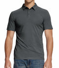 BAMBOO COOL Men's Slim Fit Moisture Wicking Polo Shirt Grey Size L by Deal US