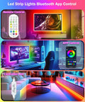 DTQJ 33FT IC-RGB LED Strip Lights Bluetooth Remote USB RGB Multi-Color by Deal US
