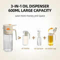 MDZF SWEET HOME Oil Sprayer 2-in-1 21oz Glass Olive Oil Dispenser Grey Panda by Deal US