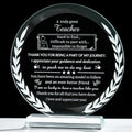 Movdyka Teacher Appreciation Crystal Plaque Decor Clear Circle by Deal US