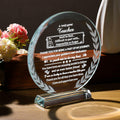 Movdyka Teacher Appreciation Crystal Plaque Decor Clear Circle by Deal US