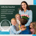 Movdyka Teacher Appreciation Crystal Plaque Decor Clear Circle by Deal US