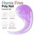 NXJ INFILILA Purple Glitter Poly Nail Gel Builder Glossy Thickening P12 15ML by Deal US