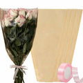 YosiMing Kraft Flower Wrapping Bags 50Pcs 22x14 Inches Brown Floral by Deal US