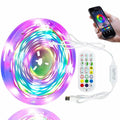DTQJ 33FT IC-RGB LED Strip Lights Bluetooth Remote USB RGB Multi-Color by Deal US