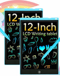 pbeknco 2 Pack 12 Inch LCD Writing Tablet Colorful Doodle Board Educational by Deal US