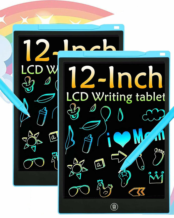 pbeknco 2 Pack 12 Inch LCD Writing Tablet Colorful Doodle Board Educational by Deal US