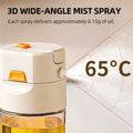 MDZF SWEET HOME Oil Sprayer 2-in-1 21oz Glass Olive Oil Dispenser Grey Panda by Deal US