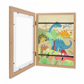 OAICAI Kids Art Frame A4 12.59x9.44 Log Color Dinosaur Minimalist 1PC by Deal US