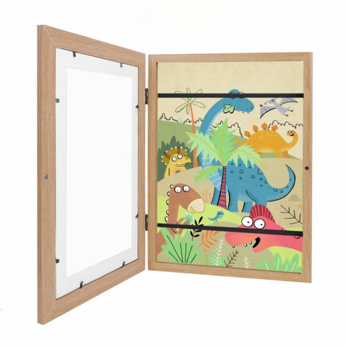 OAICAI Kids Art Frame A4 12.59x9.44 Log Color Dinosaur Minimalist 1PC by Deal US