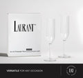 LAURANT Crystal Clear Plastic Champagne Flutes 6.25oz Set of 6 BPA Free USA by Deal US