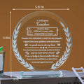 Movdyka Teacher Appreciation Crystal Plaque Decor Clear Circle by Deal US