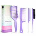 manrator Curl Defining Brush Purple Vented Detangling Frizz Control Hair by Deal US