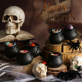 Meanplan Halloween Witch Party Favors Black Mini Cauldrons 2.8" 12pcs by Deal US