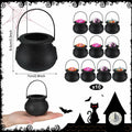 Meanplan Halloween Witch Party Favors Black Mini Cauldrons 2.8" 12pcs by Deal US