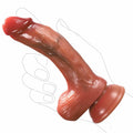 Ueegiig 6.3in Realistic Silicone Dildo Suction Cup Veined Textured by Deal US