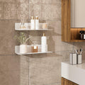 RRG 12 Inch Acrylic Floating Shelves 2 Pack Wall Mounted White by Deal US