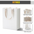 YUEYANG White Paper Gift Bags with Handles 8x4.25x10 inch 20Pcs by Deal US