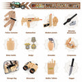 deAO Army Soldier Dress Up Costume Set with Helmet Yellow Size M by Deal US