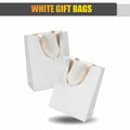 YUEYANG White Paper Gift Bags with Handles 8x4.25x10 inch 20Pcs by Deal US