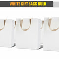 YUEYANG White Paper Gift Bags with Handles 8x4.25x10 inch 20Pcs by Deal US