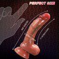 Ueegiig 6.3in Realistic Silicone Dildo Suction Cup Veined Textured by Deal US