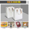 YUEYANG White Paper Gift Bags with Handles 8x4.25x10 inch 20Pcs by Deal US