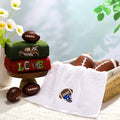 Fanfanwin 3 Pc Cotton Football Hand Towels 14x29 Rust Dark Green White by Deal US