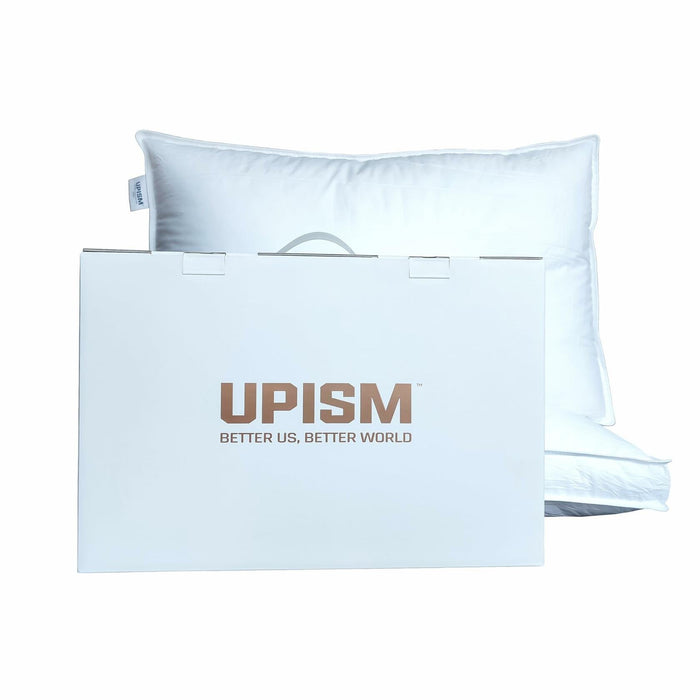 UPISM Premium Bed Pillows Queen Size Set of 2 Down Alternative White by Deal US