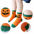 PAPPNTI Kids Halloween Cartoon Crew Socks 5 Pairs Multicolor Size 7-10 by Deal US
