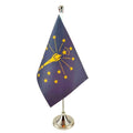 USA Indiana State Flag Desk Table Flag 4x6 on Stand Base Office Decor by Deal US