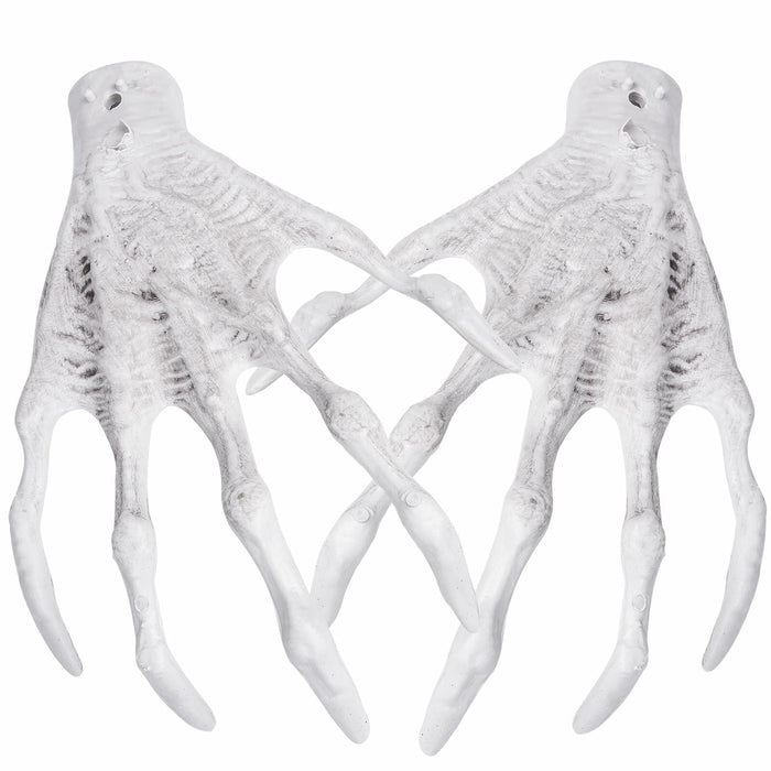 XONOR Halloween Witch Skeleton Hands 1 Pair Plastic Scary Decor by Deal US