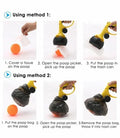Dog Pooper Scooper Large Yellow/Black with Bag Holder and 5 Bag Rolls by Deal US