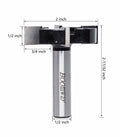 Boomway Spoilboard Router Bit 1/2" Shank 2" Dia Carbide Woodworking by Deal US