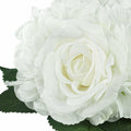 N&T NIETING Artificial White Hydrangea Flowers with Vase & Real Stone Decor by Deal US