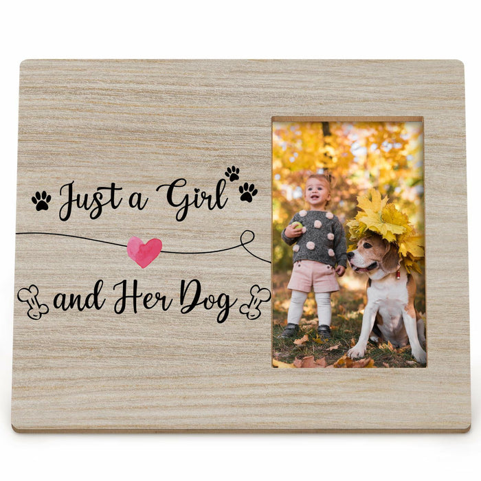 DIENADFX Dog Memorial Picture Frame Wood Tabletop 4x6 Inch Photo Frame by Deal US