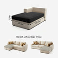 Hokway Stretch Chaise Cover Reversible Sofa Cushion Protector Black by Deal US