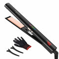 Generic Negative Ion Flat Iron Hair Straightener Curler Ceramic Plates Black 1in by Deal US
